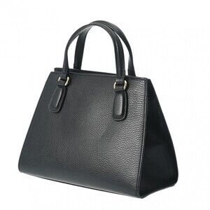 Gucci Soho Black Calfskin Handbag Interlocking